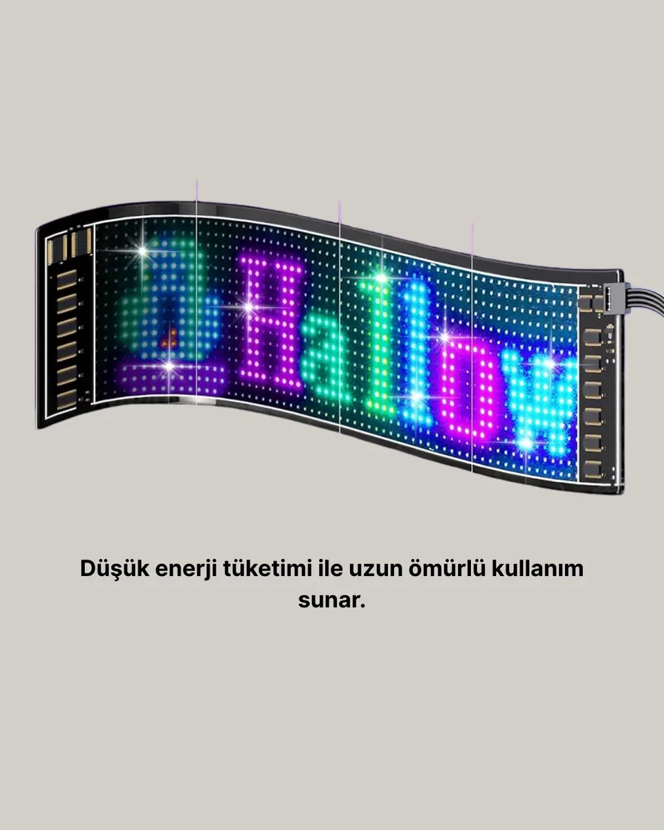 Gece Kullanıma Uygun Pixel RGB LED Panel Estetik Atmosfer Işığı görsel 5