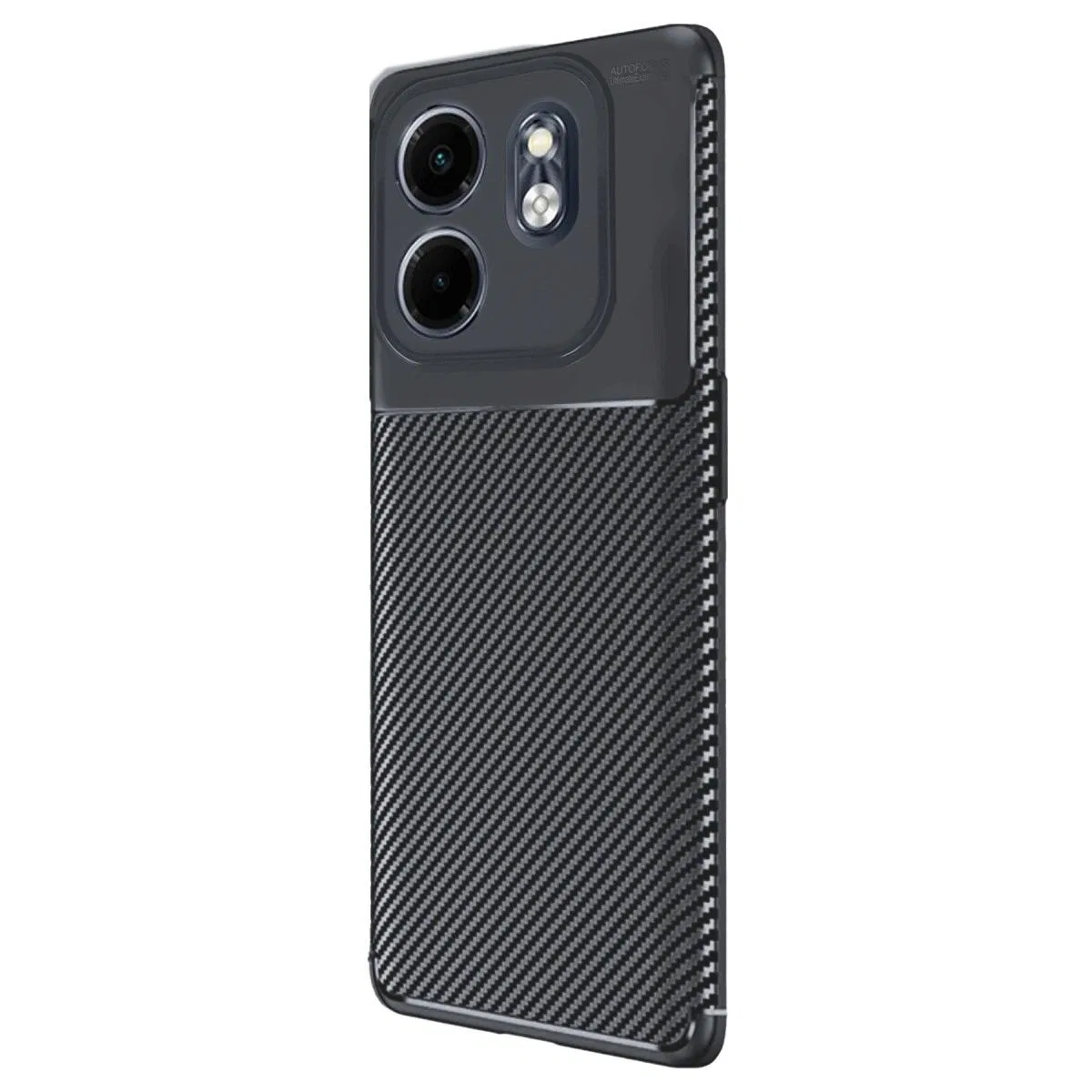 İnfinix Smart 9 Kılıf Auto Focus Karbon Kapak - Siyah görsel 2