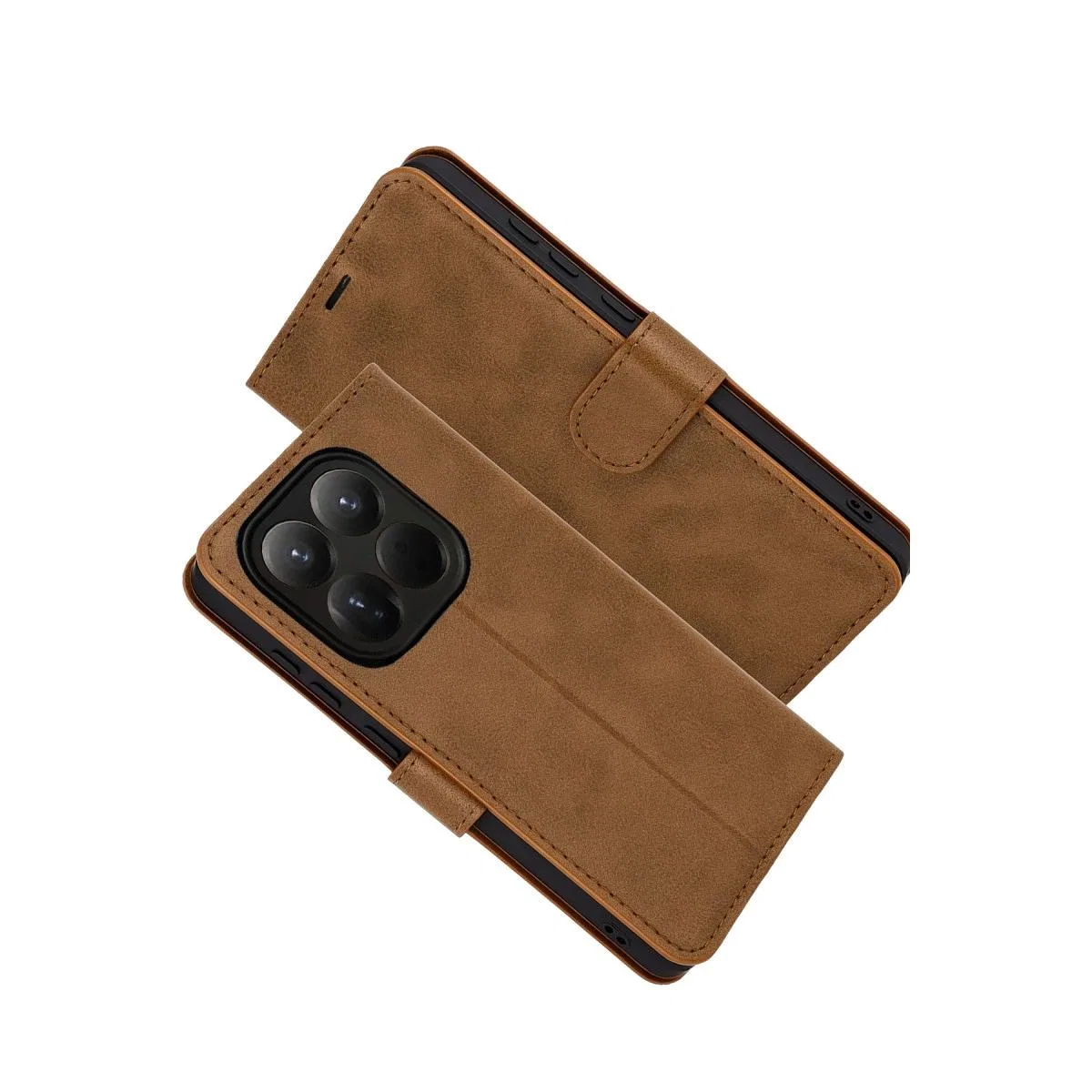 Xiaomi Mi 15t Trend S Plus Kapaklı Kılıf - Taba görsel 2