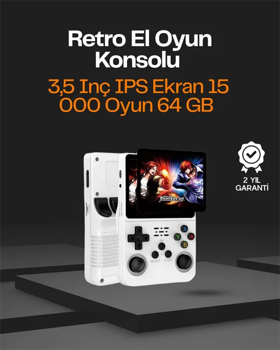 Taşınabilir Retro Oyun Konsolu – 15. 000 Oyun, 64 GB Depolama, IPS Ekran