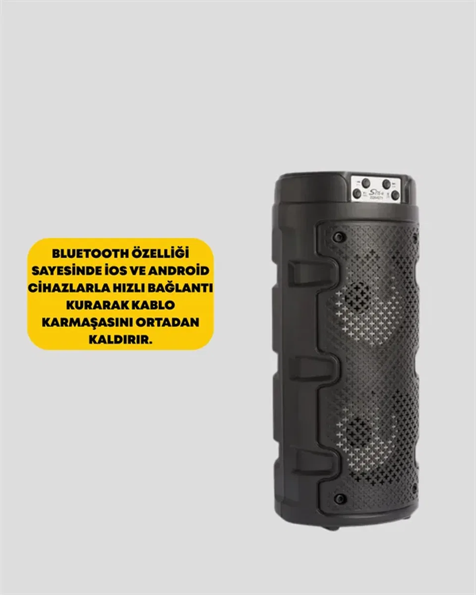 Derin Bass ve Net Tizlerle Üstün Müzik Deneyimi – Modern Kablosuz Bluetooth Hoparlör, Taşınabilir ve Şık görsel 4