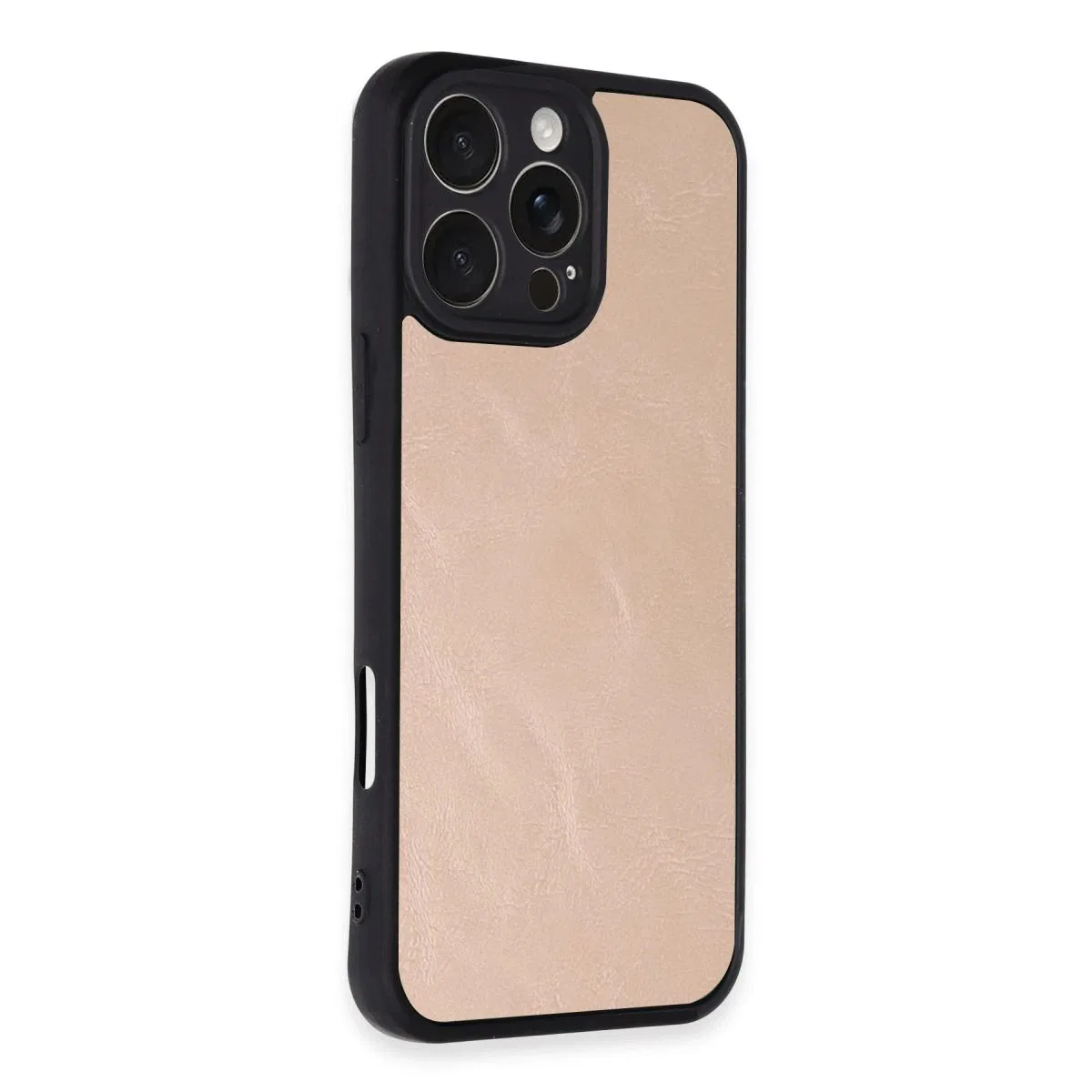 Apple İphone 16 Pro Max Kılıf Aras Deri Kapak - Pudra görsel 2