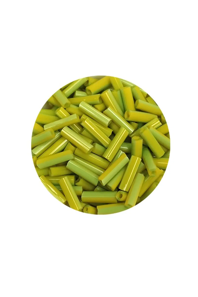Uzun Boru Kesme Boncuk Çap 2mm Uzunluk 10 mm - 60 Gram - Yeşil - BNC282 görsel 2