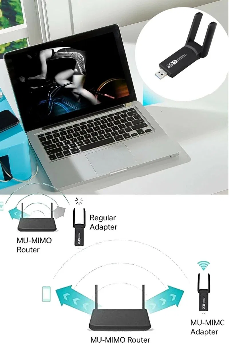 Dual Band Ac1200 Usb 3. 0 Adaptör Kablosuz Wifi Yükseltici görsel 3