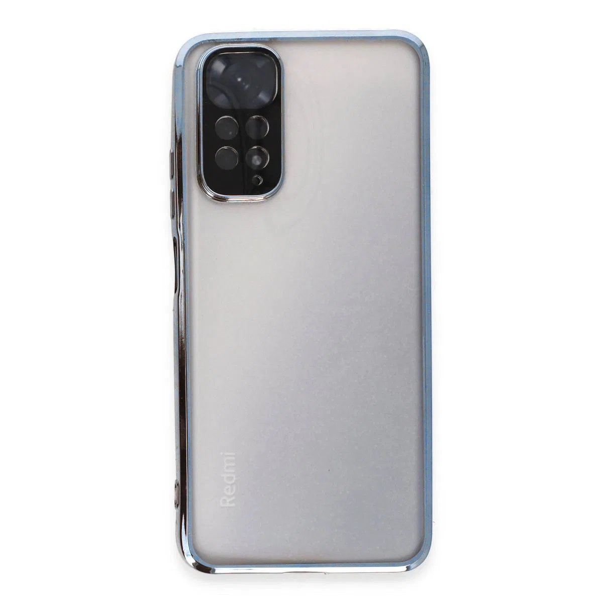 Xiaomi Redmi Note 11 Kılıf Razer Lensli Silikon - Açık Mavi görsel 2