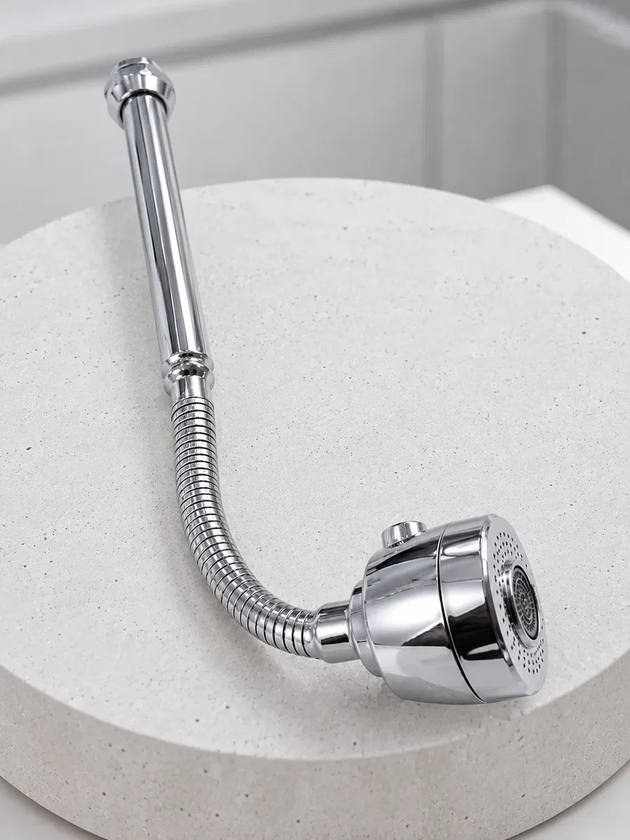 Ayarlanabilir Musluk Başlığı Esnek Spiral Hortumlu Lavabo Uzatma Aparatı görsel 4