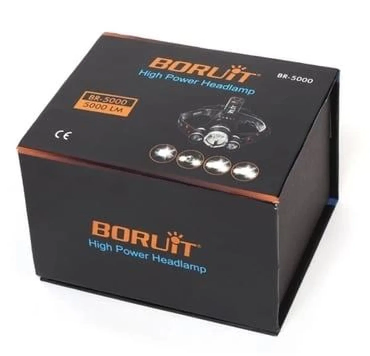 Boruit T6 Kafa Feneri 5000 Lumens 3xcree Xm-t6+2r5 Lamba Led Kamp Lambası görsel 2