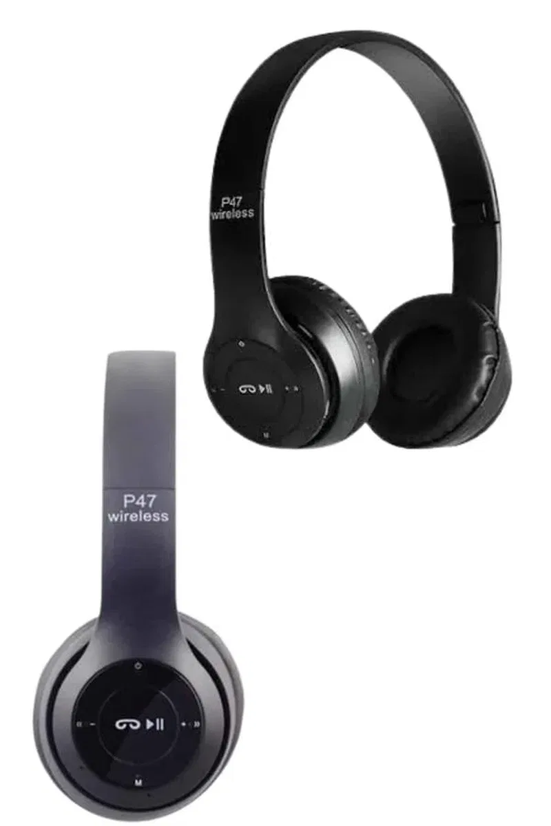 Bluetooth Kablosuz Kulaklık Siyah Wireless 5. 0 Kulak Üstü Uzun Pil Ömrü görsel 5