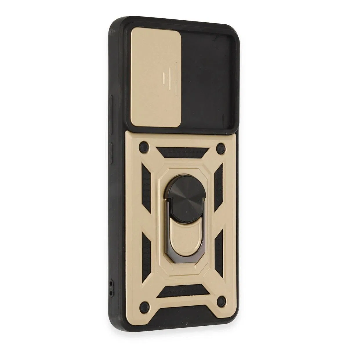 Xiaomi Mi 12t Pro Kılıf Pars Lens Yüzüklü Silikon - Gold görsel 2