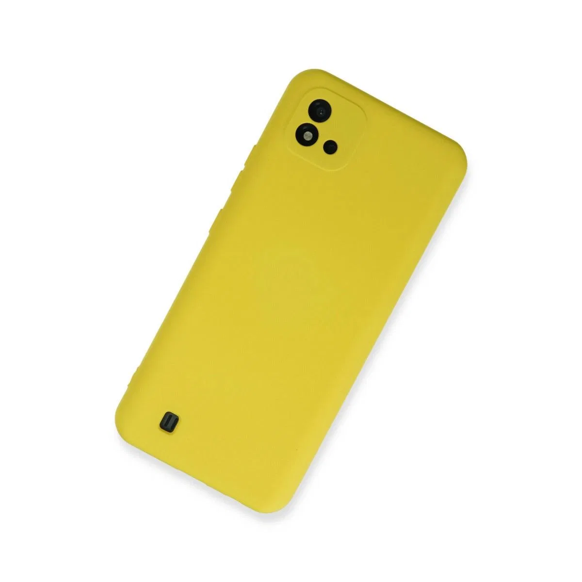 Realme C11 2021 Kılıf Nano İçi Kadife Silikon - Sarı görsel 2