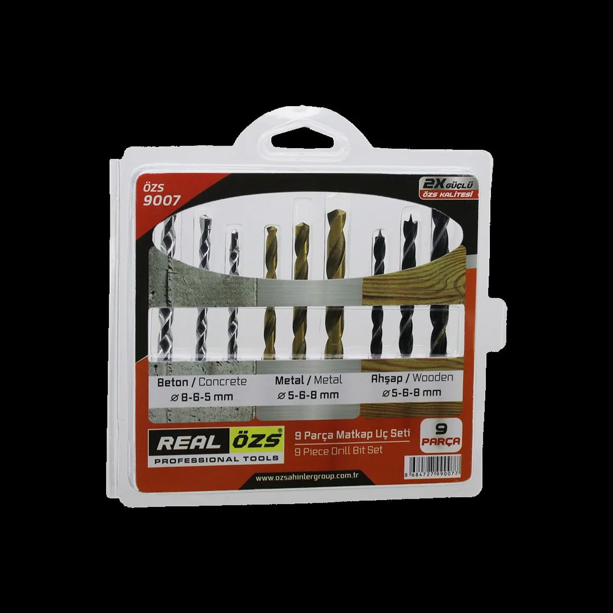 9 Parça Matkap Ucu Seti – Beton/Metal/Ahşap (5/6/8 mm) görsel 2
