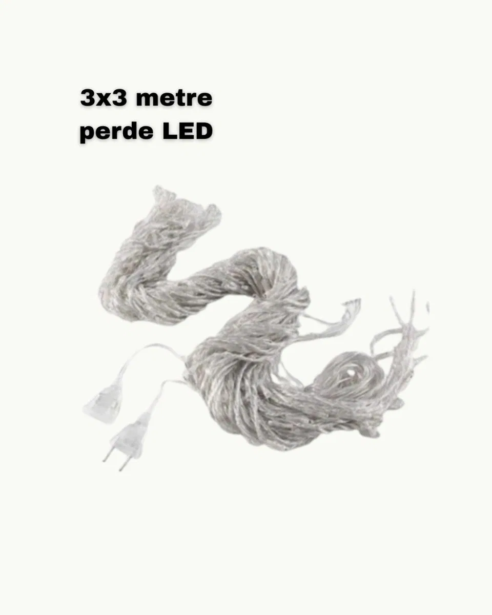 3x3 Led Işık Perdesi Şelale Model İç Dış Mekân Dekorasyonu
