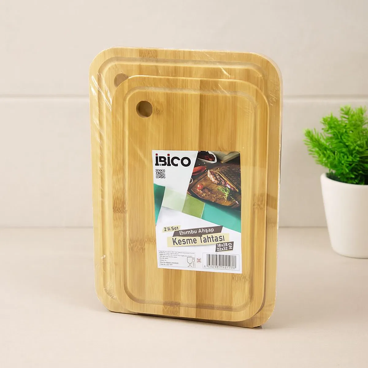 Bambu Oval Kenarlı Klı Kesim Panosu Yuvarlak Kulplu
