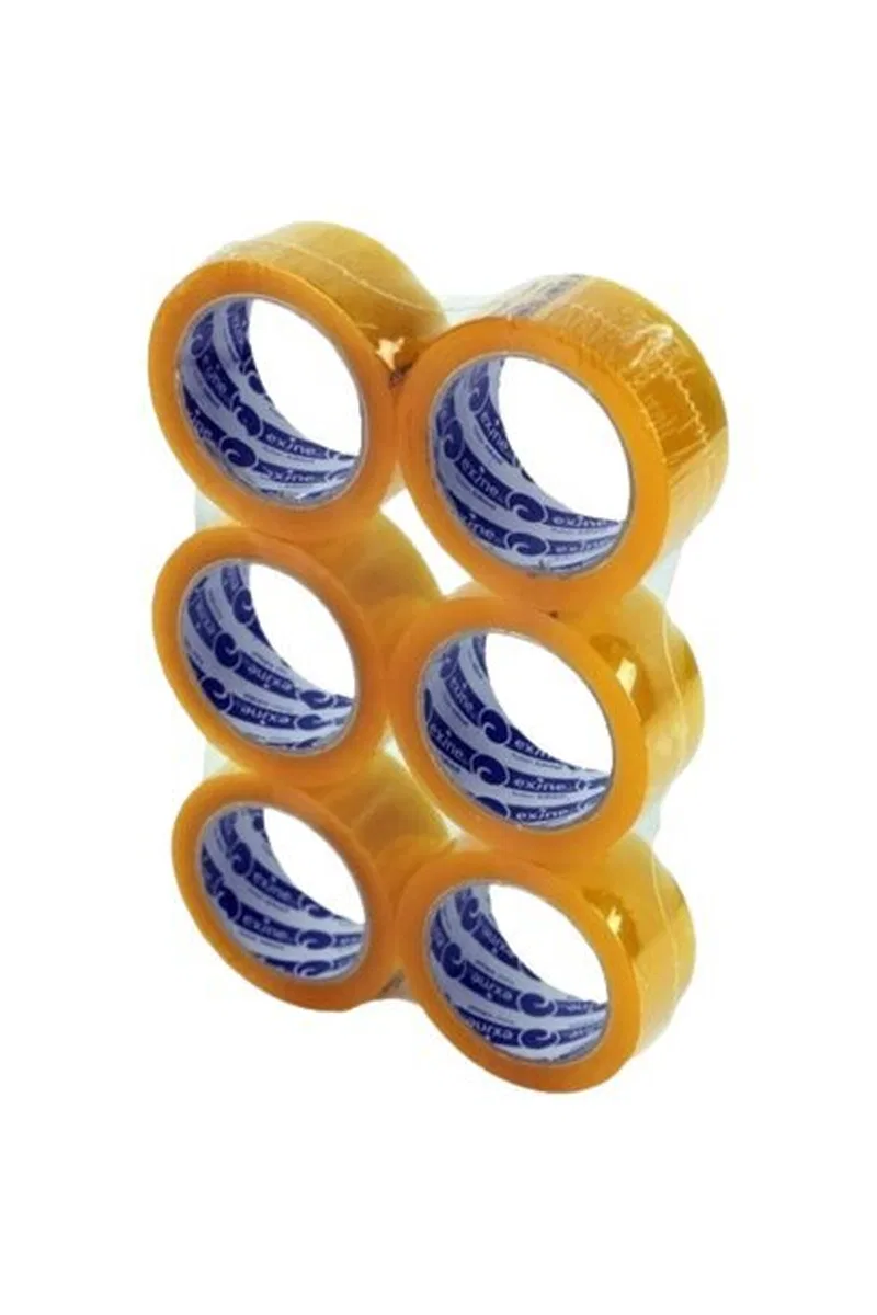6 adet Şeffaf Koli Bandı Güçlü Yapışkan Yüzey 40 mm 100 metre Royaleks