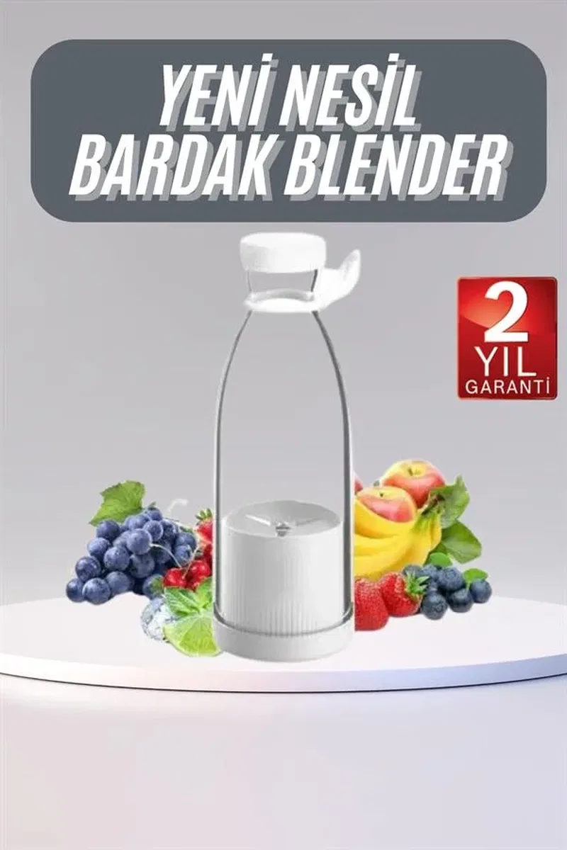 u Geçirmez Kablosuz Şarjlı Dayanıklı Taşınabilir Mini Blender görsel 2