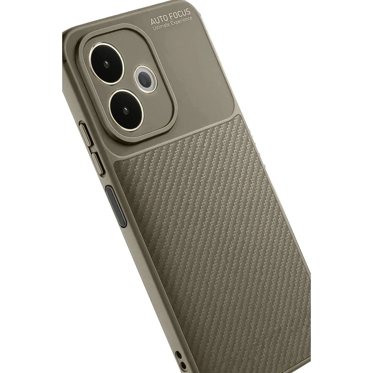 Oppo A5 Pro 4g Kılıf Auto Focus Karbon Kapak - Kahverengi görsel 3