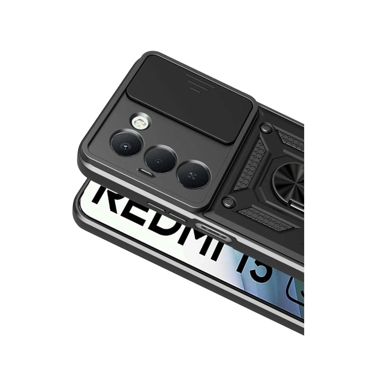 Xiaomi Redmi 15 4g Pars Lens Yüzüklü Silikon - Siyah görsel 2