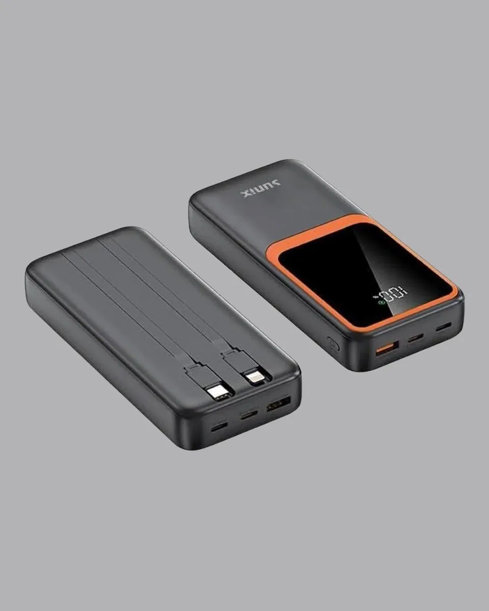 Powerbank 20000 mAh 22. 5W Hızlı Şarjlı ve Kompakt Çoklu Kablo Çıkışlı görsel 4