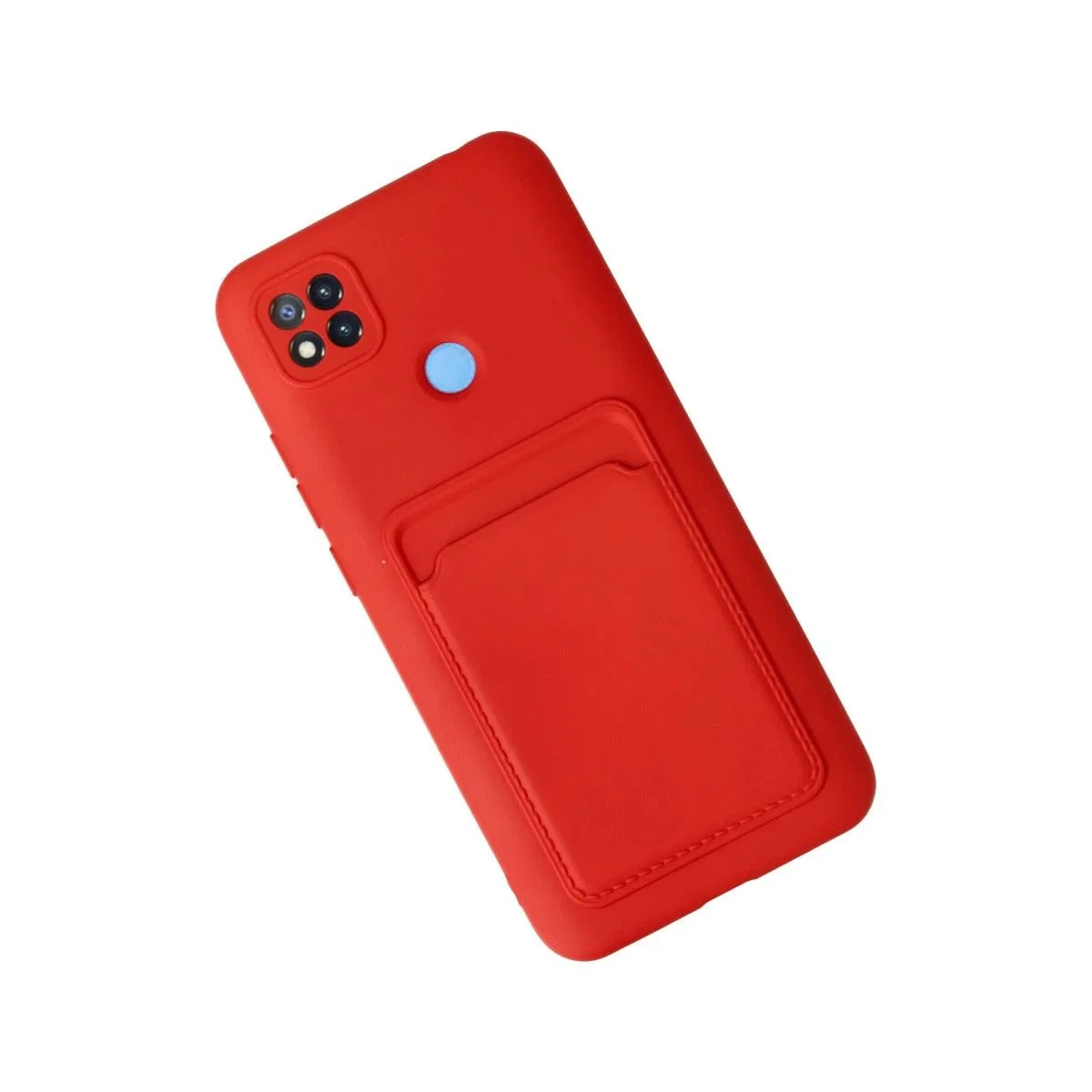 Xiaomi Redmi 9c Kılıf Kelvin Kartvizitli Silikon - Kırmızı görsel 3