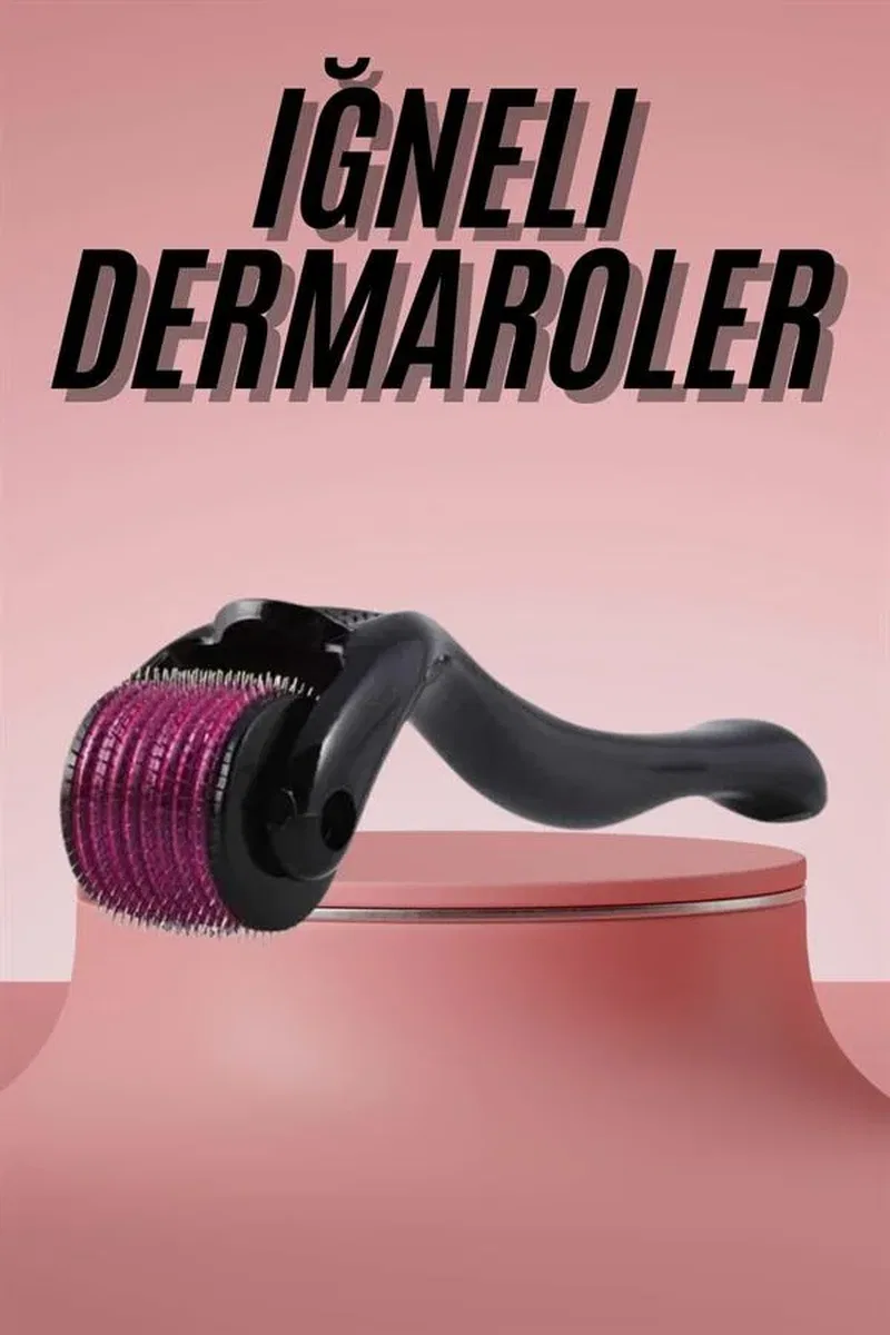 Derma Roller Titanyum Uçlu 540 İğneli 1 Mm Saç Sakal Çıkarma Ve Cilt Bakım Masaj Aleti görsel 2