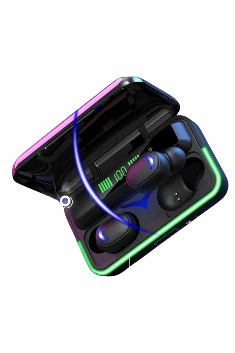 Extra Bass Kablosuz Kulaklık Işıklı Bluetooth Kulaklık Powerbank Özellikli görsel 3
