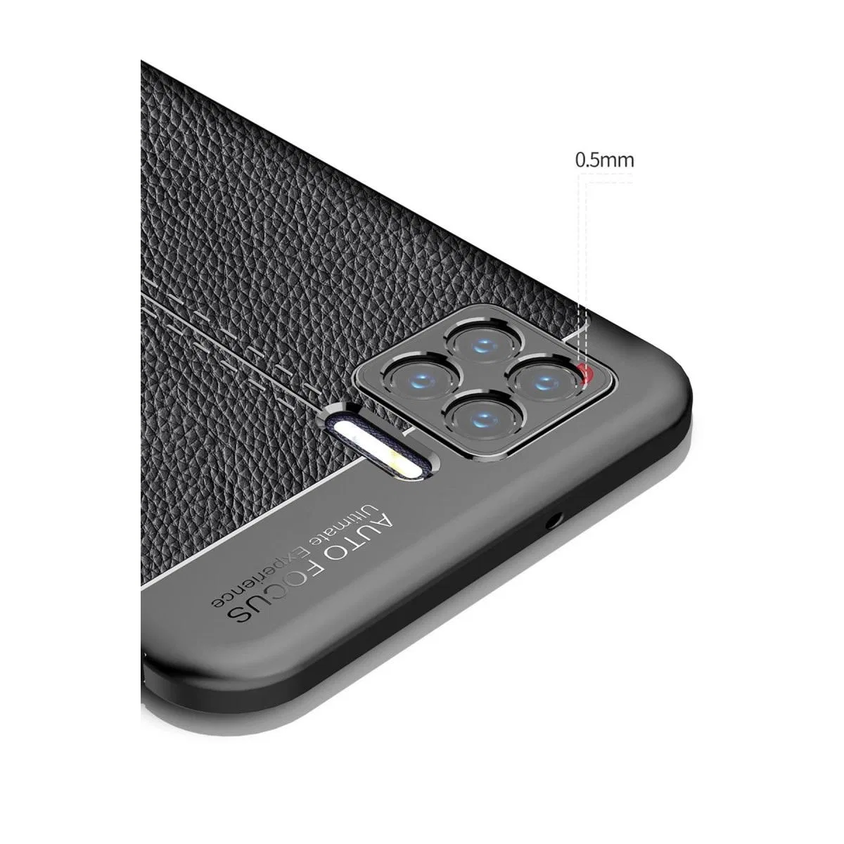 Oppo A73 Kılıf Auto Focus Kapak - Siyah görsel 4