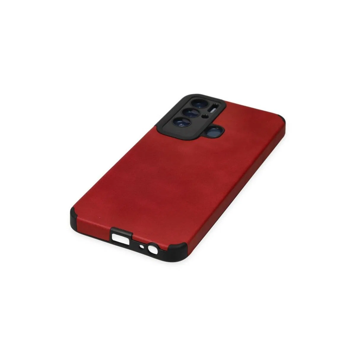 Tecno Pova Neo Kılıf Loop Deri Silikon - Kırmızı görsel 5