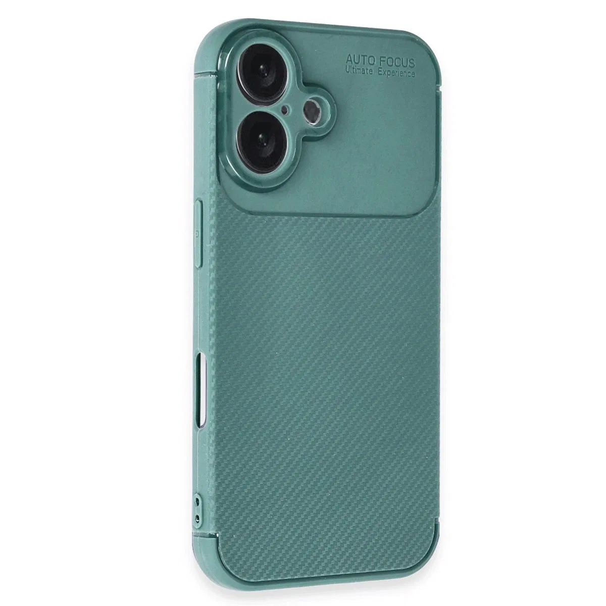 Apple İphone 16 Plus Kılıf Auto Focus Karbon Kapak - Koyu Yeşil görsel 2