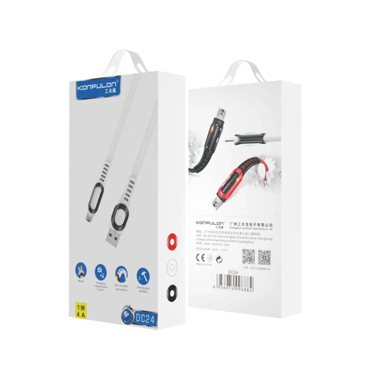 Dc24 Micro Usb Kablo 1. 2m 4a - Kırmızı görsel 2