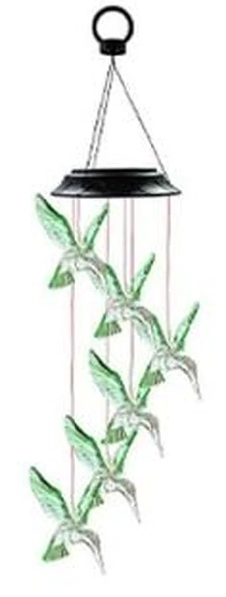 Solar Led Işıklı Kuşlu Bahçe Dekoru 6 Ledli, renkli Işık görsel 4