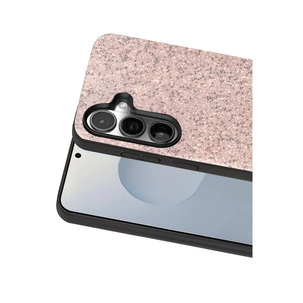 Onegif Samsung Galaxy S25 Bright Simli Kapak - Pembe görsel 2