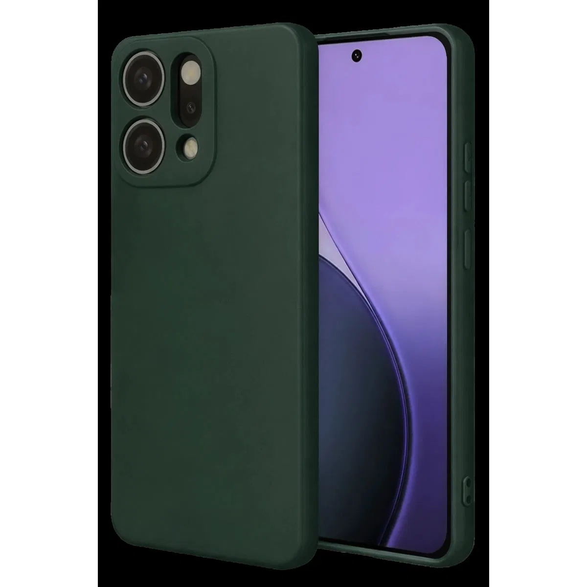 Oppo Reno 14 First Silikon - Koyu Yeşil