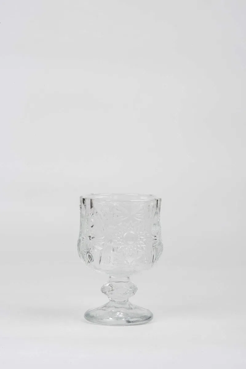 Ayaklı Kahve Yanı Bardağı Kristal Kesim Shot Bardak 7cm x 4 cm 6 Lı Set görsel 3