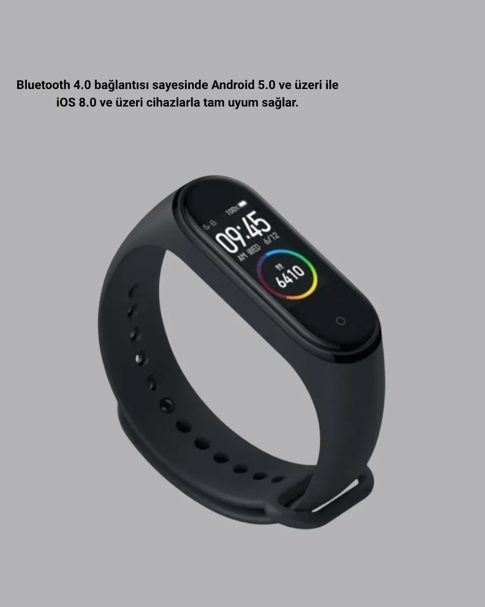 Bluetooth Akıllı Bileklik Spor Modlu Kalp Atış Takipli Uyku izli görsel 4