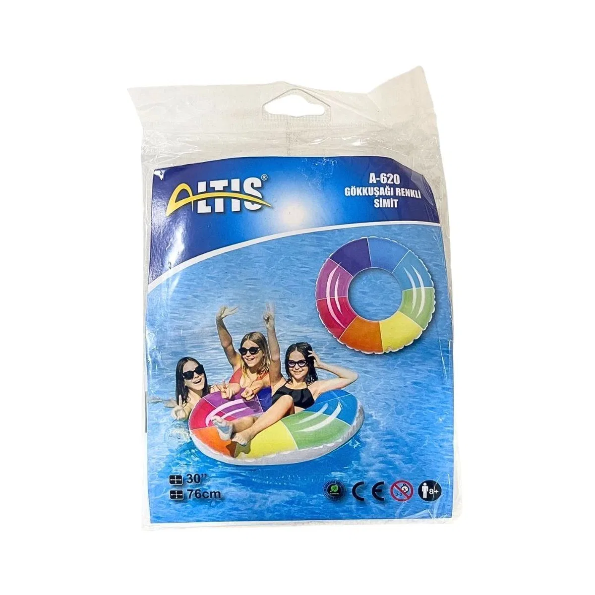 Gökkuşağı Renkli Simit 76 cm görsel 2