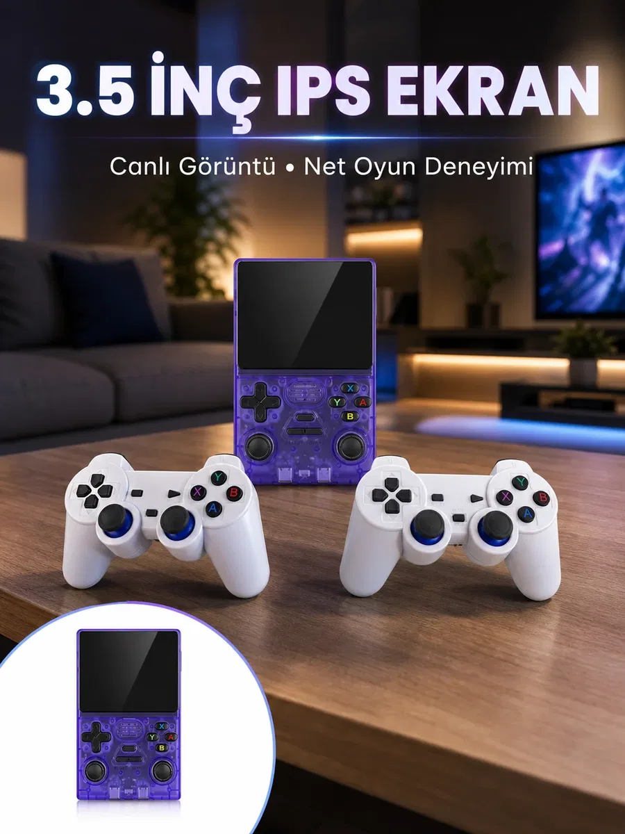Taşınabilir Oyun Konsolu Çift Oyuncu Destekli HDMI Çıkışlı