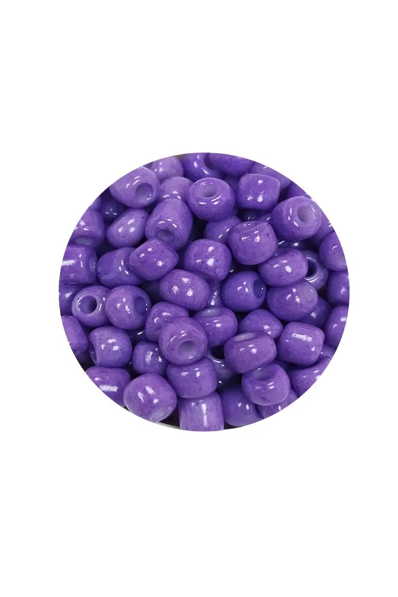 Dökme Cam Kum Boncuk Büyük Boy (6/0) 4 mm - 20 Gram - Mor - BNC080 görsel 2