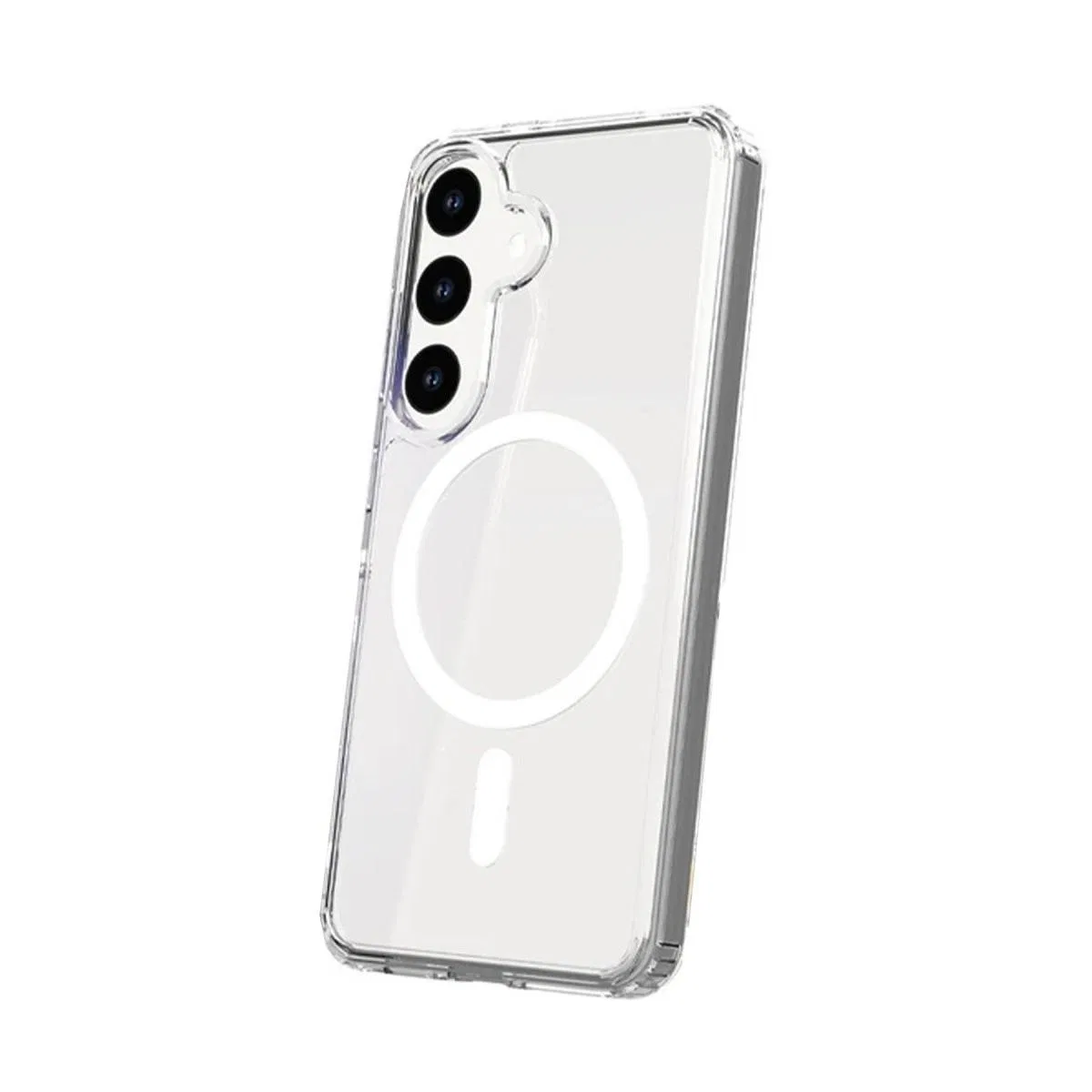 Samsung Galaxy S24 Kılıf Magneticsafe Şeffaf Silikon - Şeffaf görsel 2