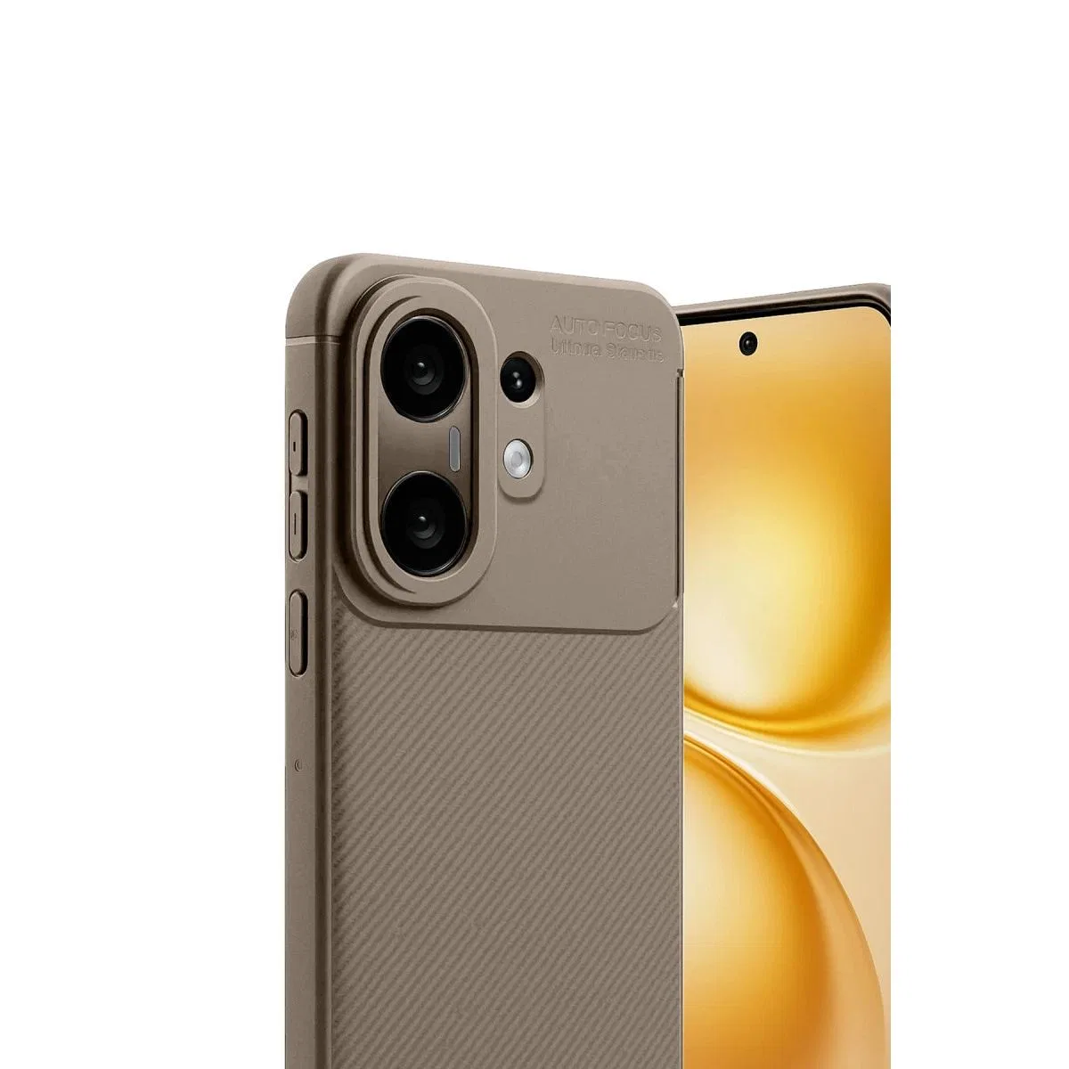 Newface Vivo X200 Fe Auto Focus Karbon Kapak -kahverengi görsel 3
