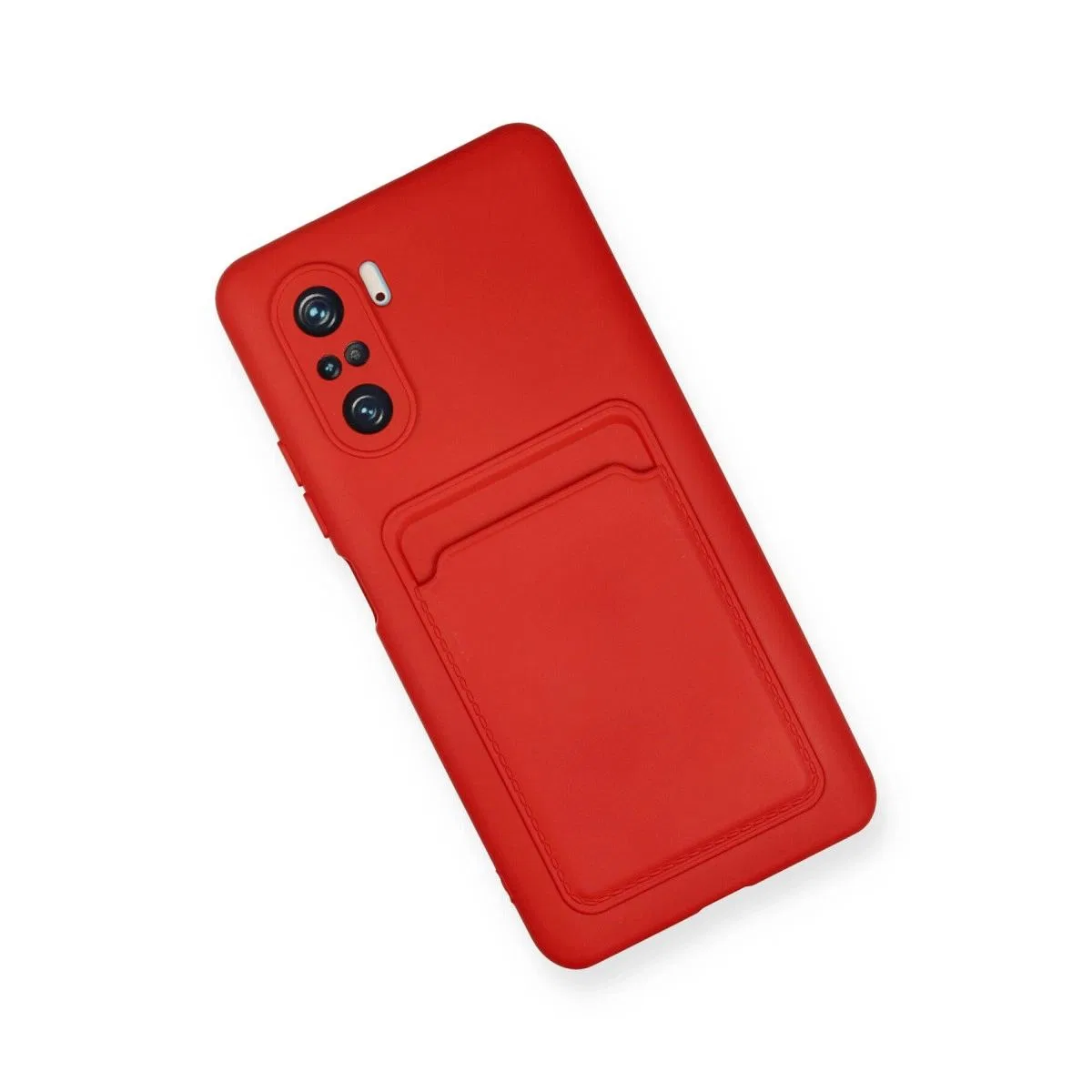 Xiaomi Mi 11i Kılıf Kelvin Kartvizitli Silikon - Kırmızı görsel 2