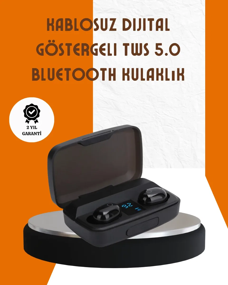 Bluetooth V5. 0 Parmak Dokunmatik Kontrol Kablosuz Kulaklık Şarj Kutulu Model