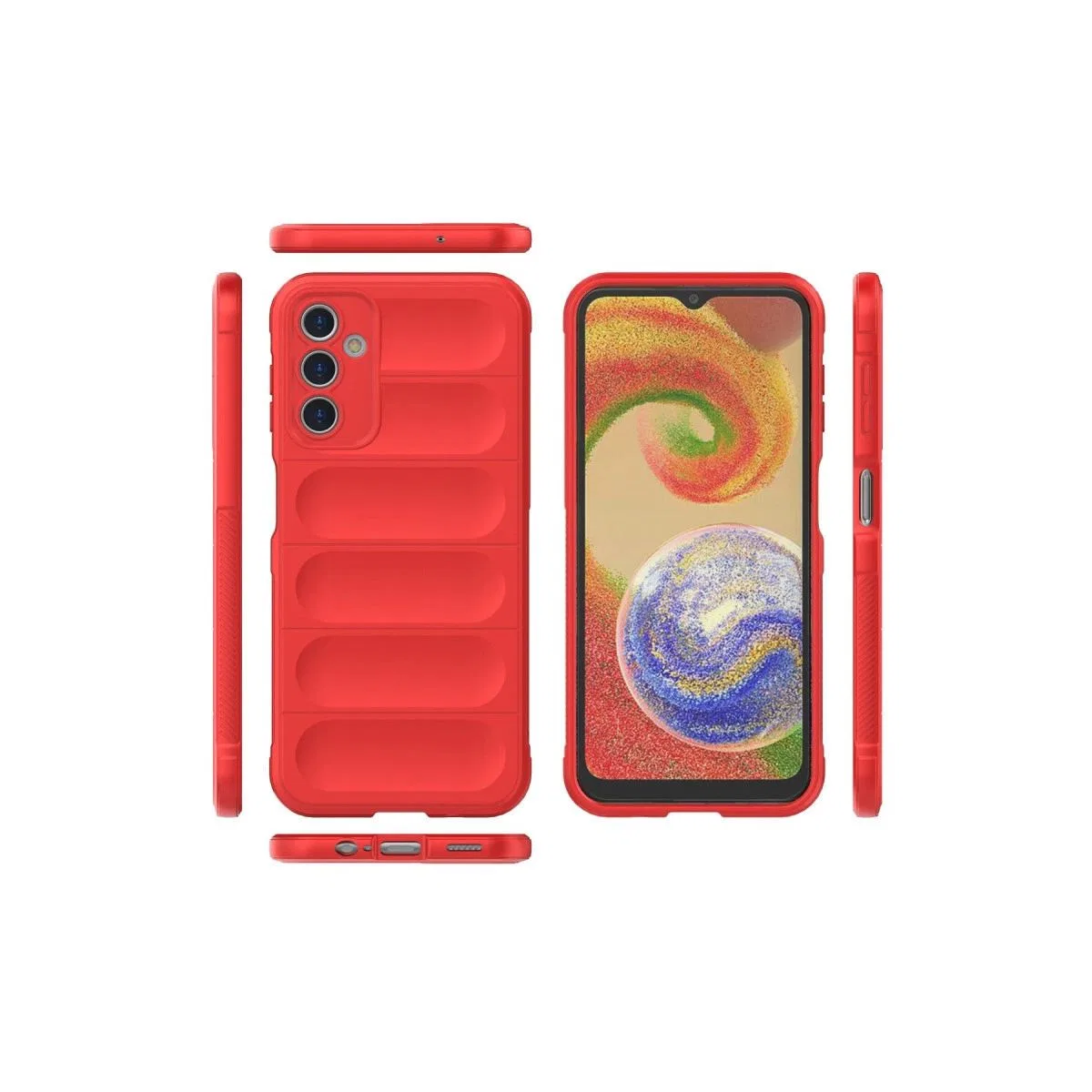 Samsung Galaxy A14 4g Kılıf Optimum Silikon - Kırmızı görsel 3