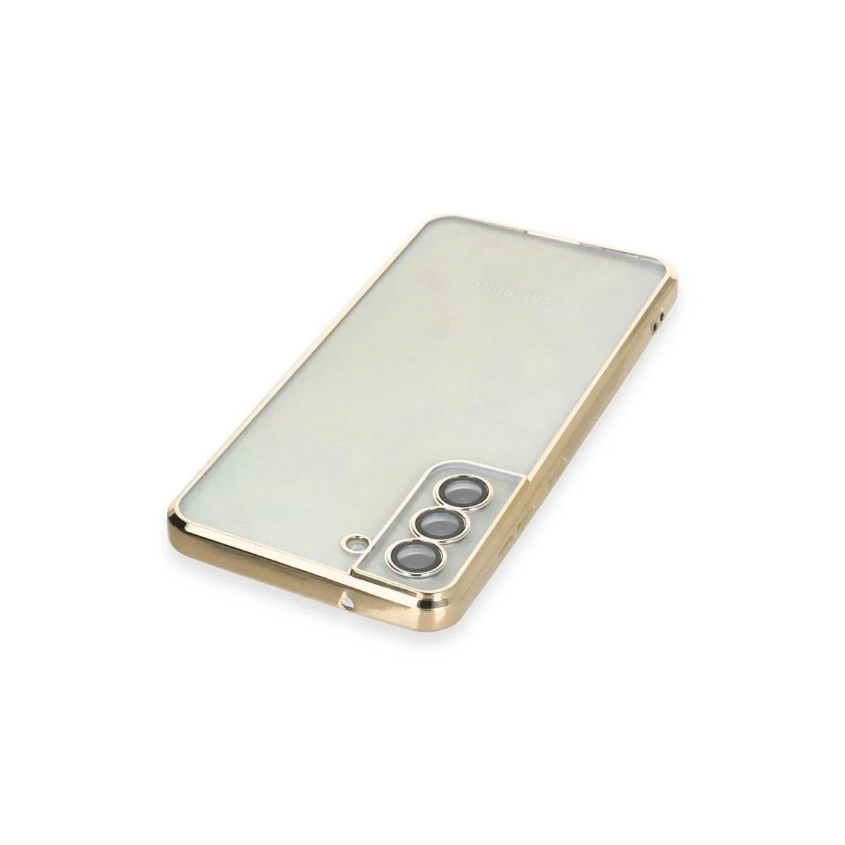 Samsung Galaxy S21 Fe Kılıf Razer Lensli Silikon - Gold görsel 3