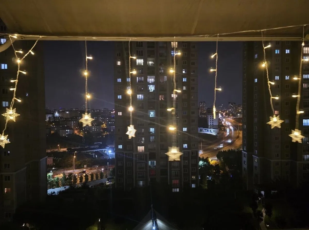 Yıldız 4m 96 Led 19 Saçak 40-50-60cm Gün Işığı Yıldız Boyutu: 7cm görsel 3
