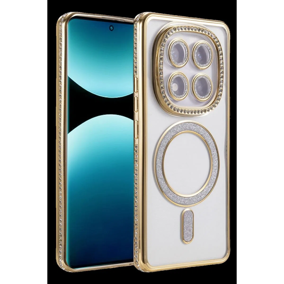 Xiaomi Redmi Note 15 Pro Plus 5g Joke Simli Magneticsafe Kılıf - Gold