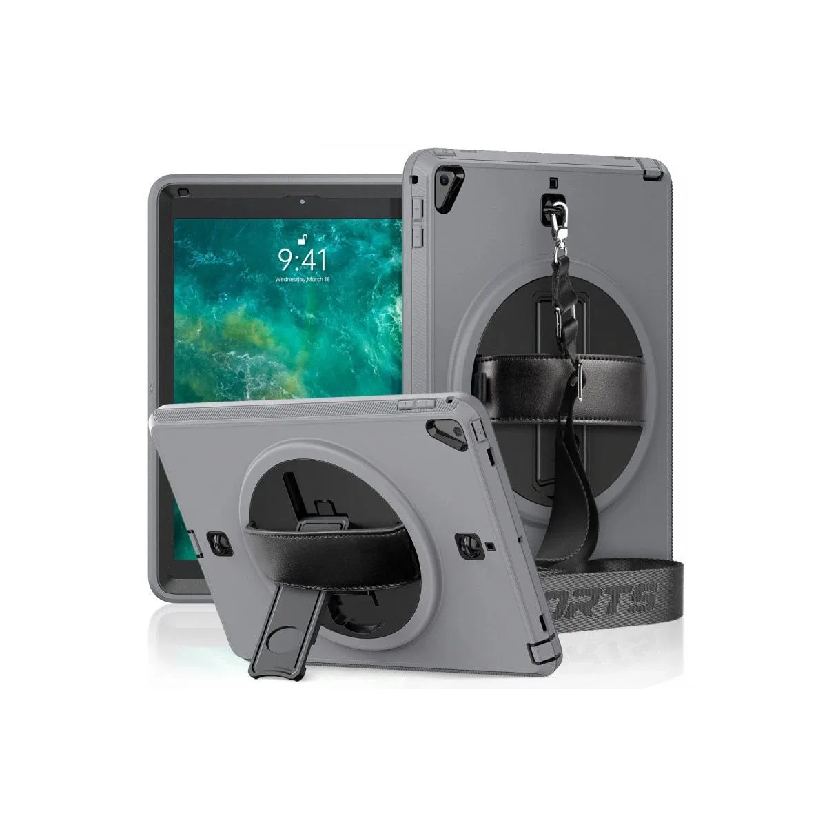 Apple İpad 5 Air 9. 7 Kılıf Strap-c Otterbox Tablet Kapak - Gri