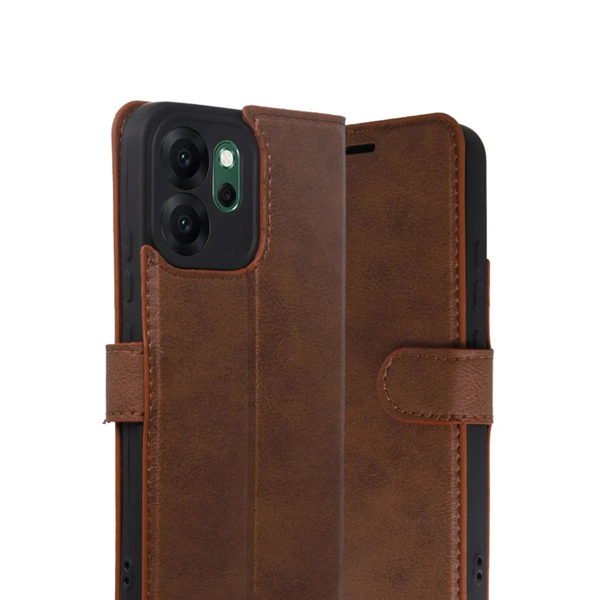 Oppo Reno 14f Trend S Plus Kapaklı Kılıf - Taba görsel 2