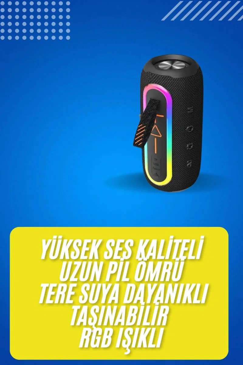 Bluetooth Hoparlör Usb Şarjlı Uzun Pil Ömrü Android Ve İos Uyumlu Renkli Yeni Nesil görsel 2