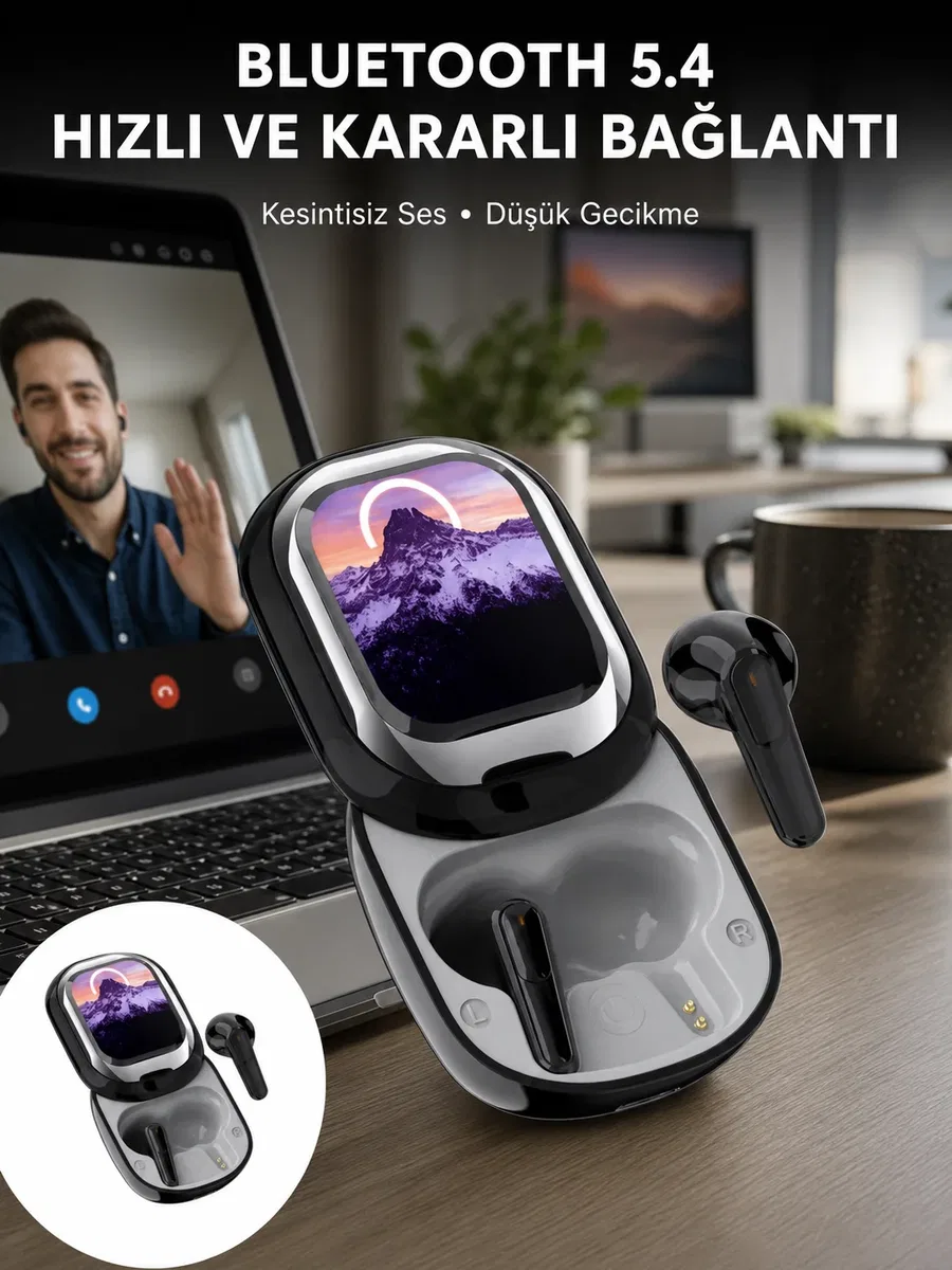 ENC Destekli Bluetooth 5. 4 Kulaklık – EQ Ayarlı, Akıllı Kutulu