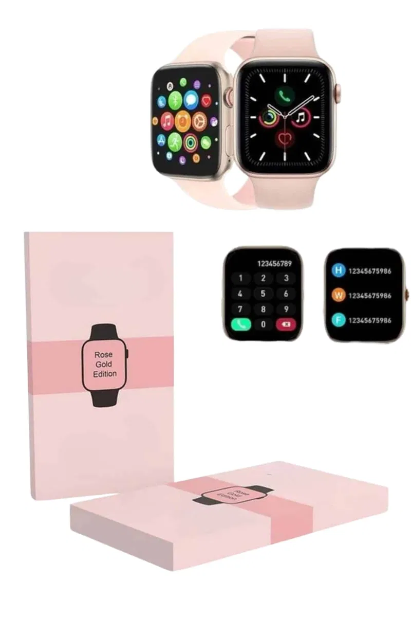 Yeni Nesil Kadın Akıllı Saat Rose Gold Android ve İos Uyumlu görsel 5